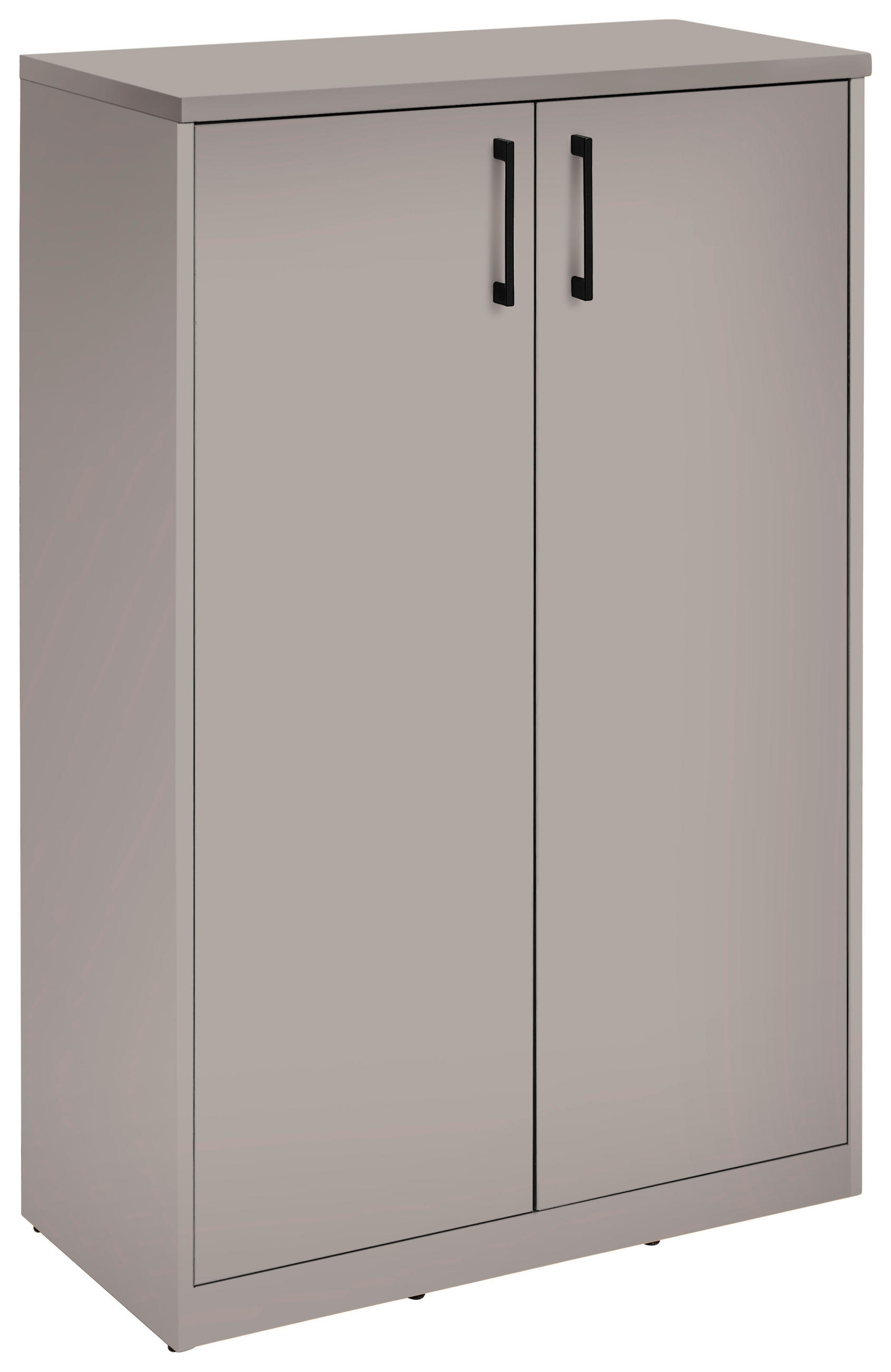 KOMÓD 72/110/36 cm  - kasmírszínű/fekete, Basics, műanyag/faalapú anyag (72/110/36cm) - Xora