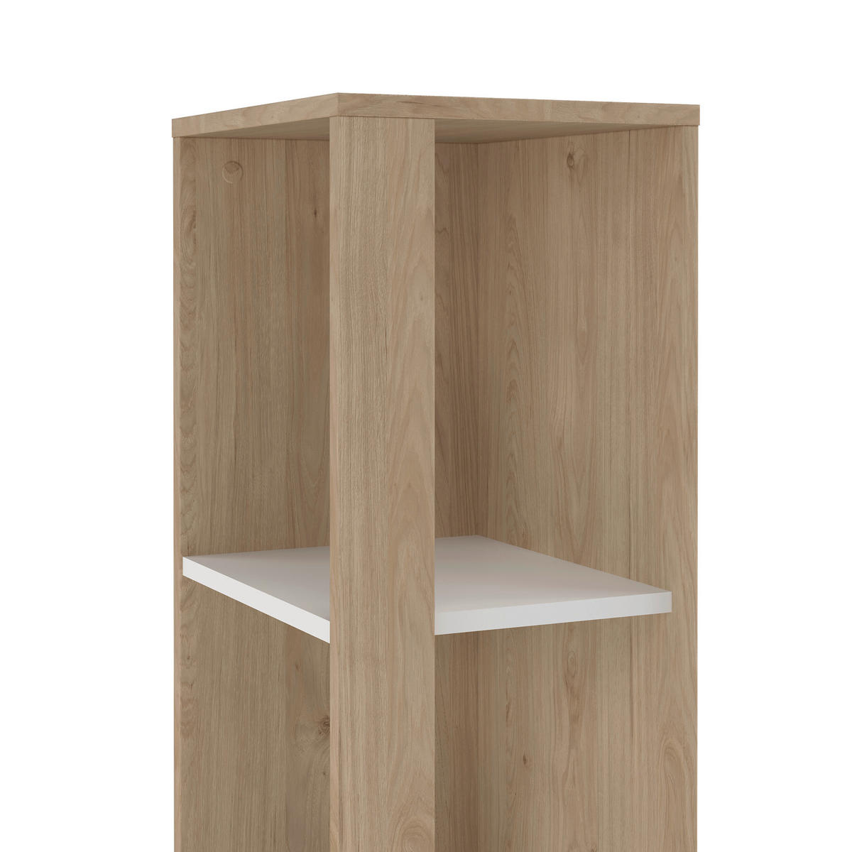 REGAL Weiß, Eichefarben  - Eichefarben/Weiß, MODERN, Holzwerkstoff (40,8/204,7/34,3cm) - MID.YOU