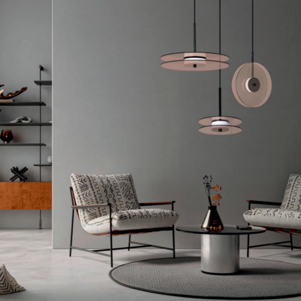 LED-HÄNGELEUCHTE Casy 38/120 cm  - Grau, Design, Glas (38/120cm)