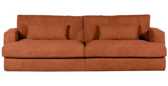 BIGSOFA in Cord Kupferfarben  - Schwarz/Kupferfarben, ROMANTIK / LANDHAUS, Kunststoff/Textil (270/67/120cm) - Landscape