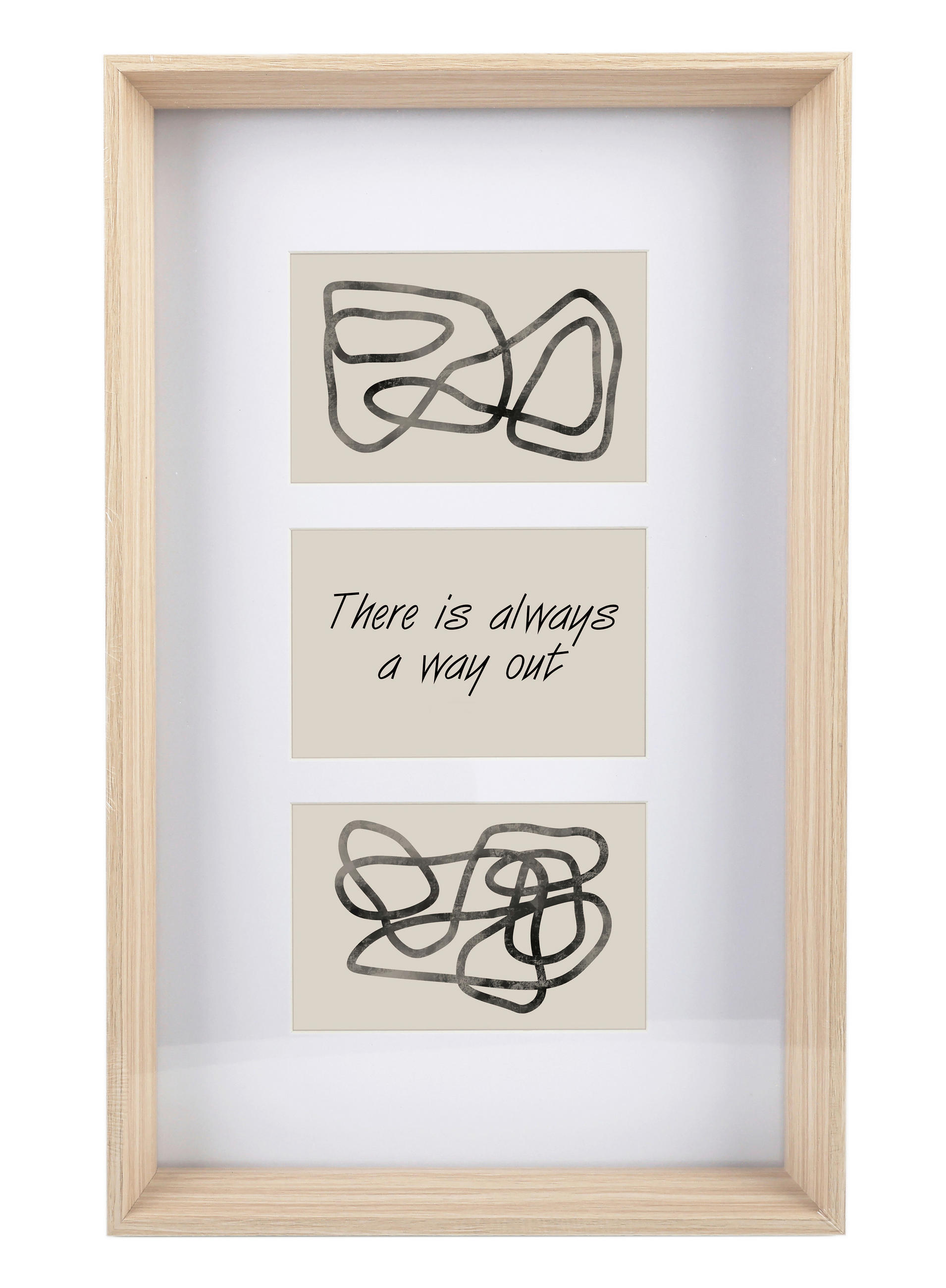MULTIRAHMEN 28/45/4 cm  - Naturfarben, Basics, Glas/Papier (28/45/4cm) - Monee