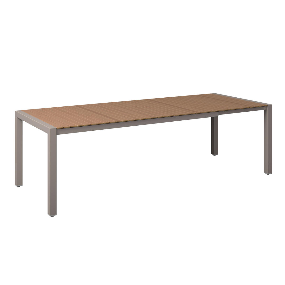 KERTI ASZTAL   - bézs/tíkfa színű, Modern, fa/fém (118,5/252/100/75cm) - Ambia Garden