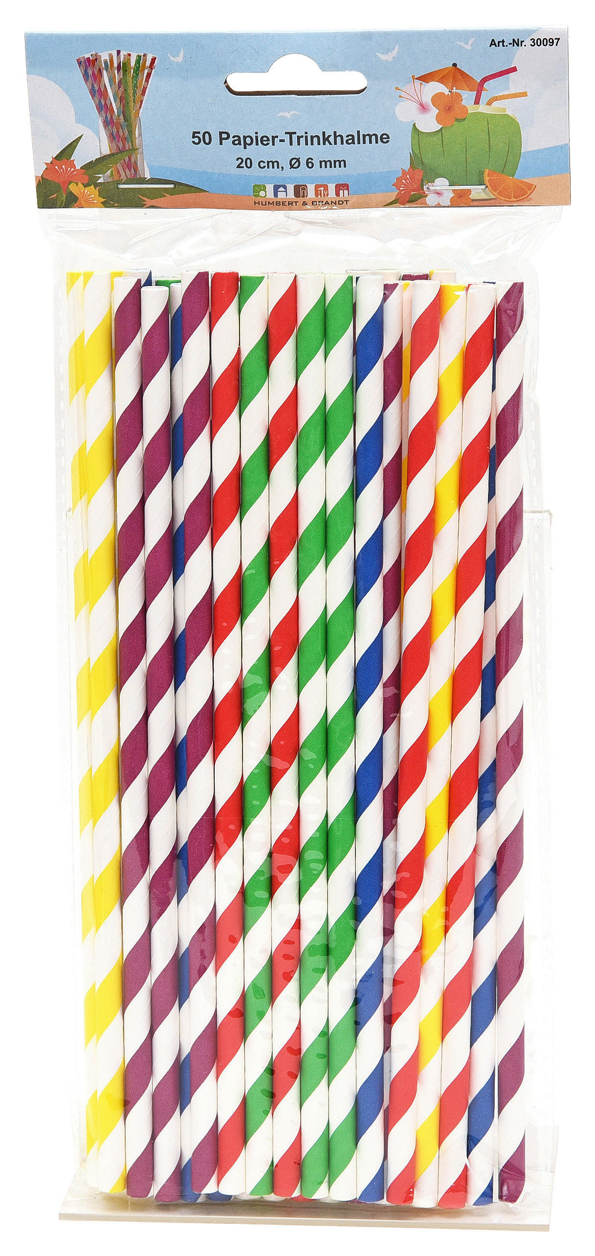 Trinkhalm Aus Papier Elina 50 Stk. Multicolor