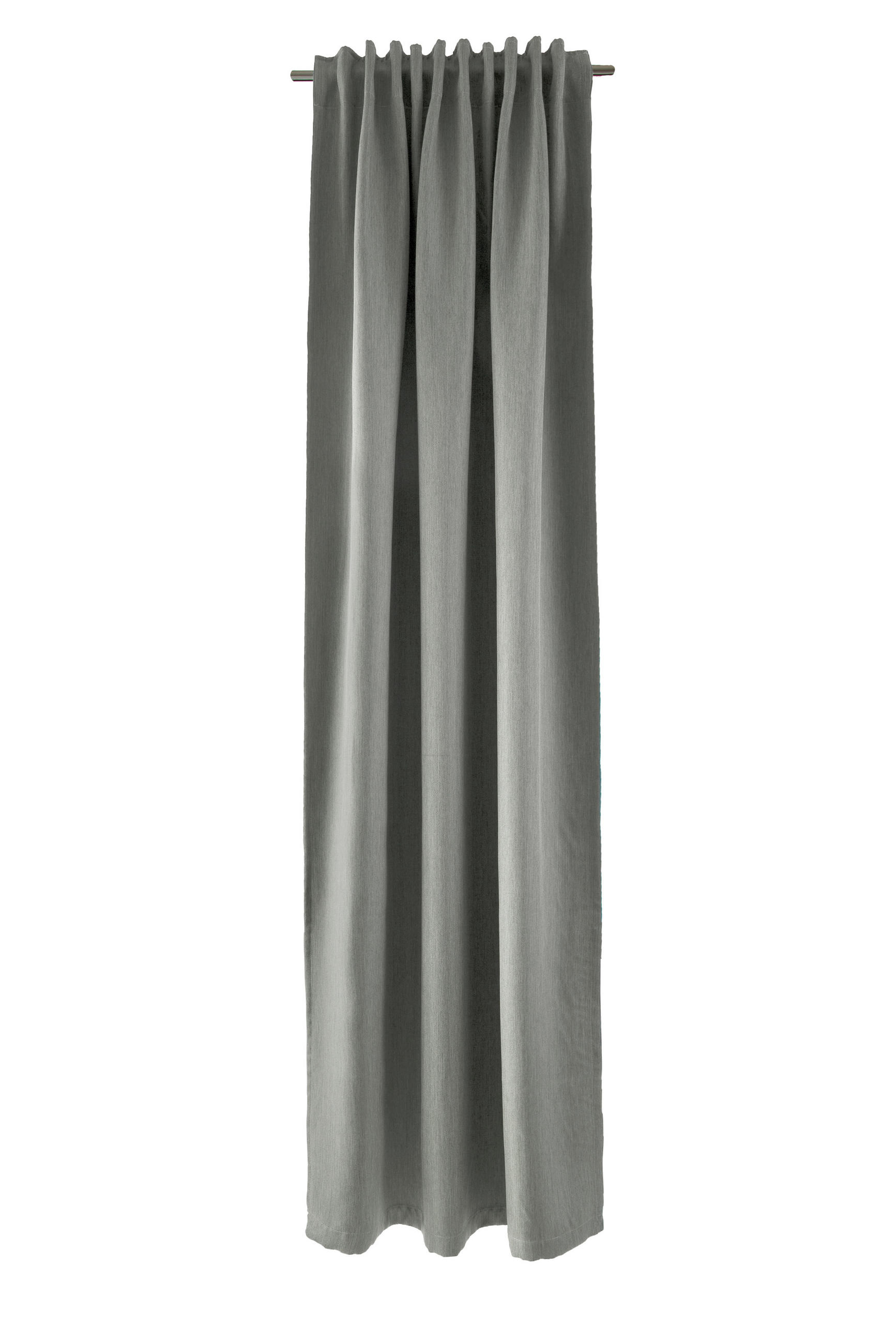 WÄRMESCHUTZVORHANG MILTON Verdunkelung 140/245 cm   - Grau, Basics, Textil (140/245cm)