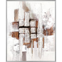 KUNSTDRUCK Abstraktes 40/50 cm  - Silberfarben/Multicolor, Basics, Holzwerkstoff (40/50cm) - Monee