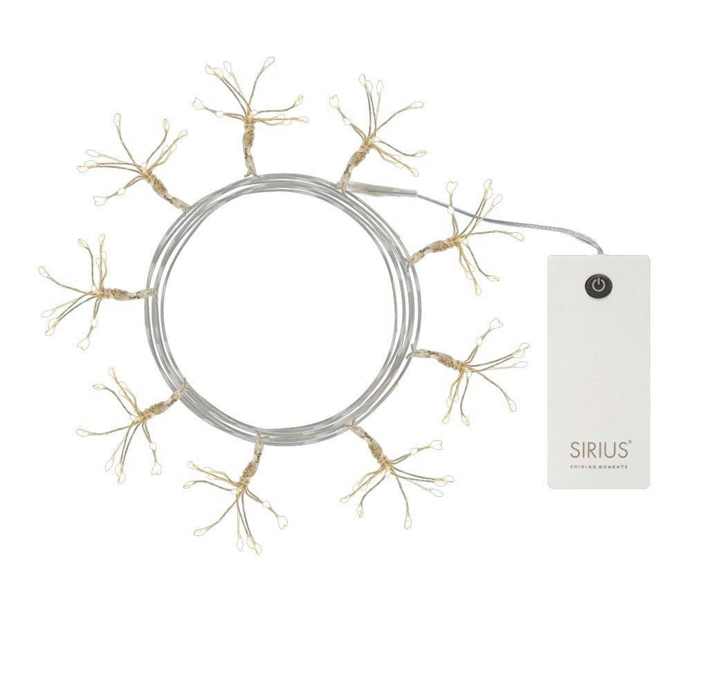 LICHTERKETTE 120 cm  - Silberfarben, KONVENTIONELL, Metall (120cm)