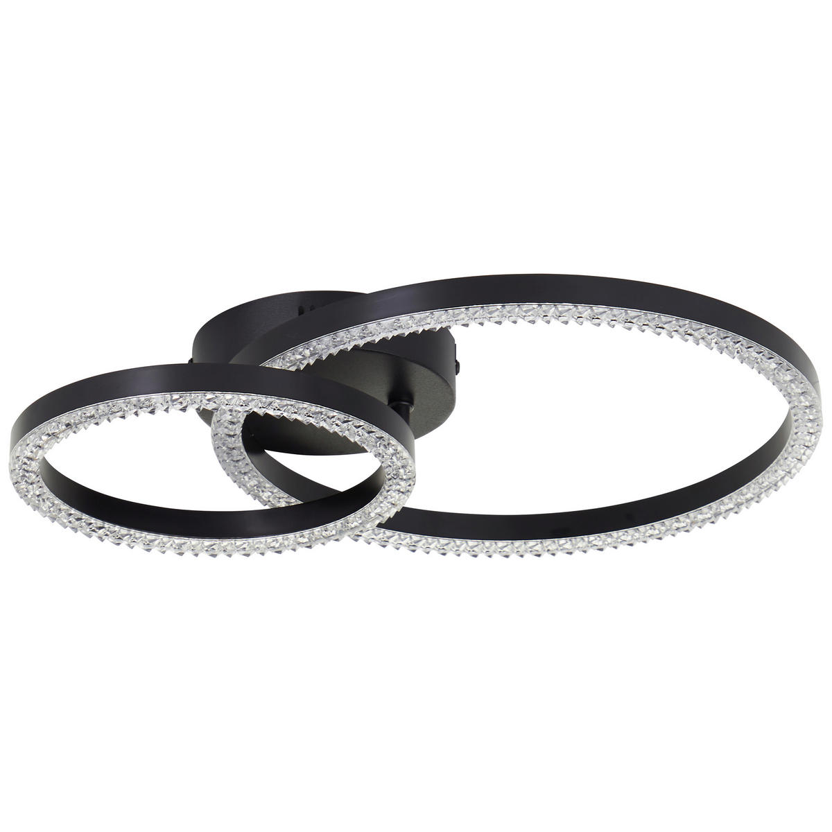 LED-DECKENLEUCHTE    40/30/7,7 cm  - Schwarz, Design, Kunststoff/Metall (40/30/7,7cm) - Brilliant