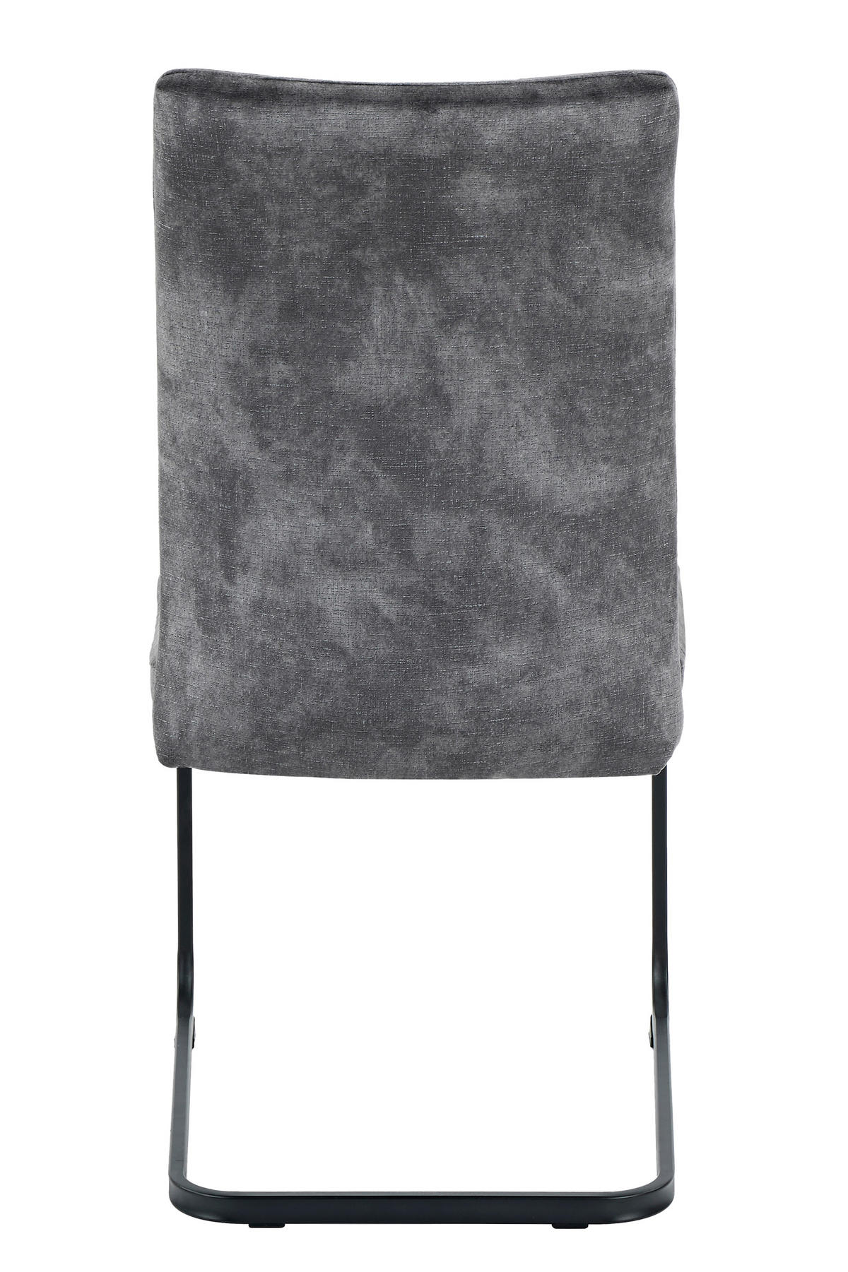 SCHWINGSTUHL-SET 4 Stück  in Stahl Samt, Mikrofaser  - Anthrazit/Schwarz, MODERN, Textil/Metall (49/98/61cm) - MID.YOU
