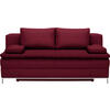 BOXSPRINGSOFA in Webstoff Bordeaux  - Chromfarben/Bordeaux, Design, Textil/Metall (200/93/107cm) - Novel