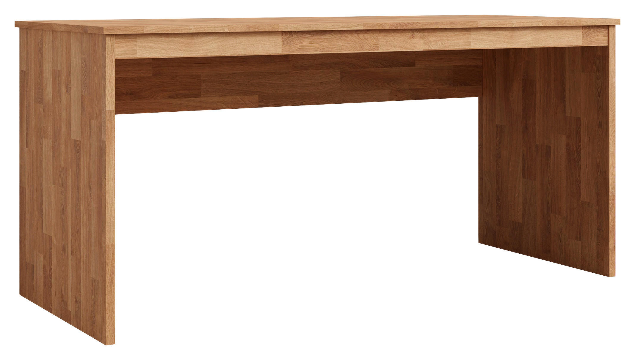 SCHREIBTISCH 160/65/75 cm Eichefarben in verschiedenen Holzarten erhältlich  - Eichefarben, Natur, Holz (160/65/75cm) - Linea Natura