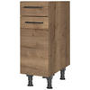SCHUBKASTENUNTERSCHRANK 30/87/56 cm  in Eiche dunkel  - Eiche dunkel/Schwarz, MODERN, Holzwerkstoff/Metall (30/87/56cm) - Nobilia