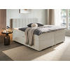 BOXBETT 180/200 cm,  in Creme, Bettkasten, Topper, H3 + H3 = fest  - Chromfarben/Creme, Trend, Kunststoff/Textil (180/200cm) - Boxxx