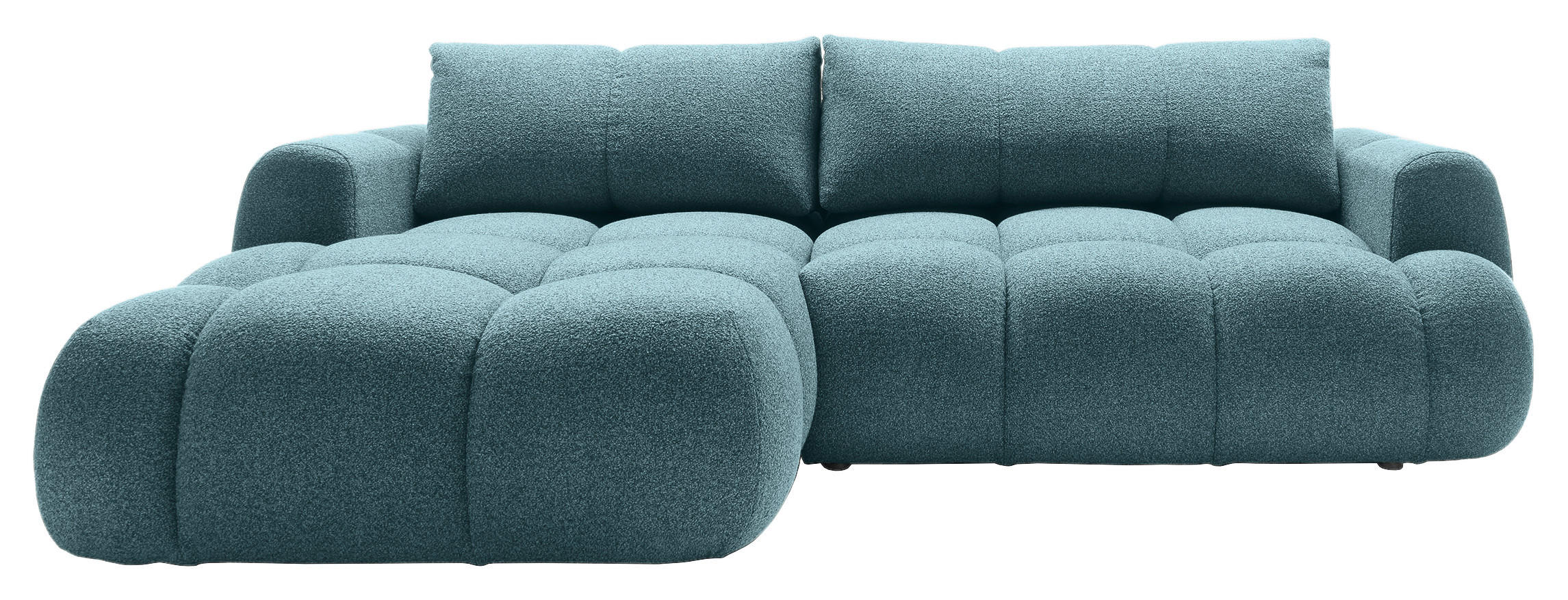 ECKSOFA Türkis Struktur  - Türkis/Schwarz, KONVENTIONELL, Kunststoff/Textil (172/272cm) - Carryhome