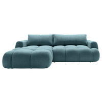 ECKSOFA Türkis Struktur  - Türkis/Schwarz, KONVENTIONELL, Kunststoff/Textil (172/272cm) - Carryhome