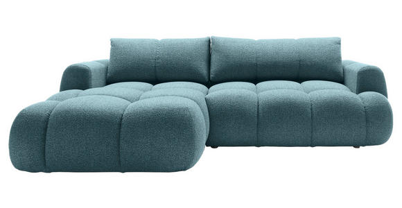 ECKSOFA Türkis Struktur  - Türkis/Schwarz, KONVENTIONELL, Kunststoff/Textil (172/272cm) - Carryhome