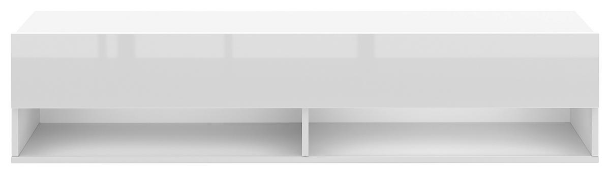LOWBOARD DERBY  in 140/31,5/32,5 cm  - Weiß Hochglanz/Weiß, Design, Holzwerkstoff (140/31,5/32,5cm) - Livetastic