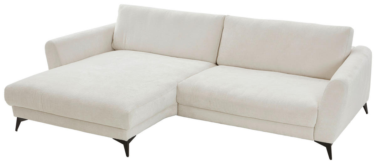 ECKSOFA Naturfarben Chenille  - Schwarz/Naturfarben, Design, Textil/Metall (194/288cm) - Niels Andersson