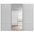 SCHWEBETÜRENSCHRANK 301/223/68 cm 3-türig Grau  - Alufarben/Grau, KONVENTIONELL, Glas/Holzwerkstoff (301/223/68cm) - Novel