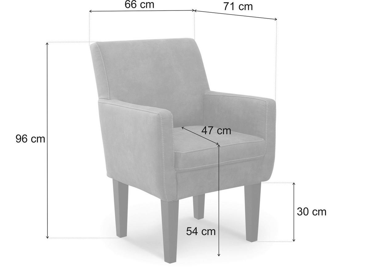 SESSEL in Mikrofaser Cognac  - Cognac/Beige, Konventionell, Holz/Textil (66/97/71cm) - Sit & More