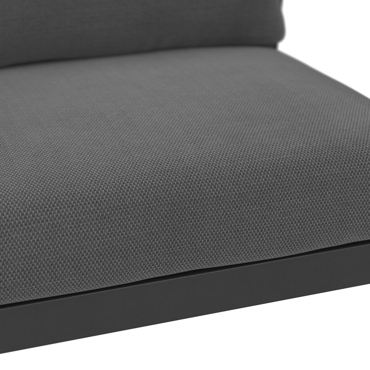 LOUNGESESSEL Grau, Dunkelgrau Aluminium  - Dunkelgrau/Grau, Design, Textil/Metall (74/74.5/79cm) - Amatio