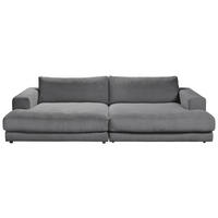 MEGASOFA  in Cord Dunkelgrau  - Dunkelgrau/Schwarz, Design, Kunststoff/Textil (290/86/170cm) - Pure Home Lifestyle