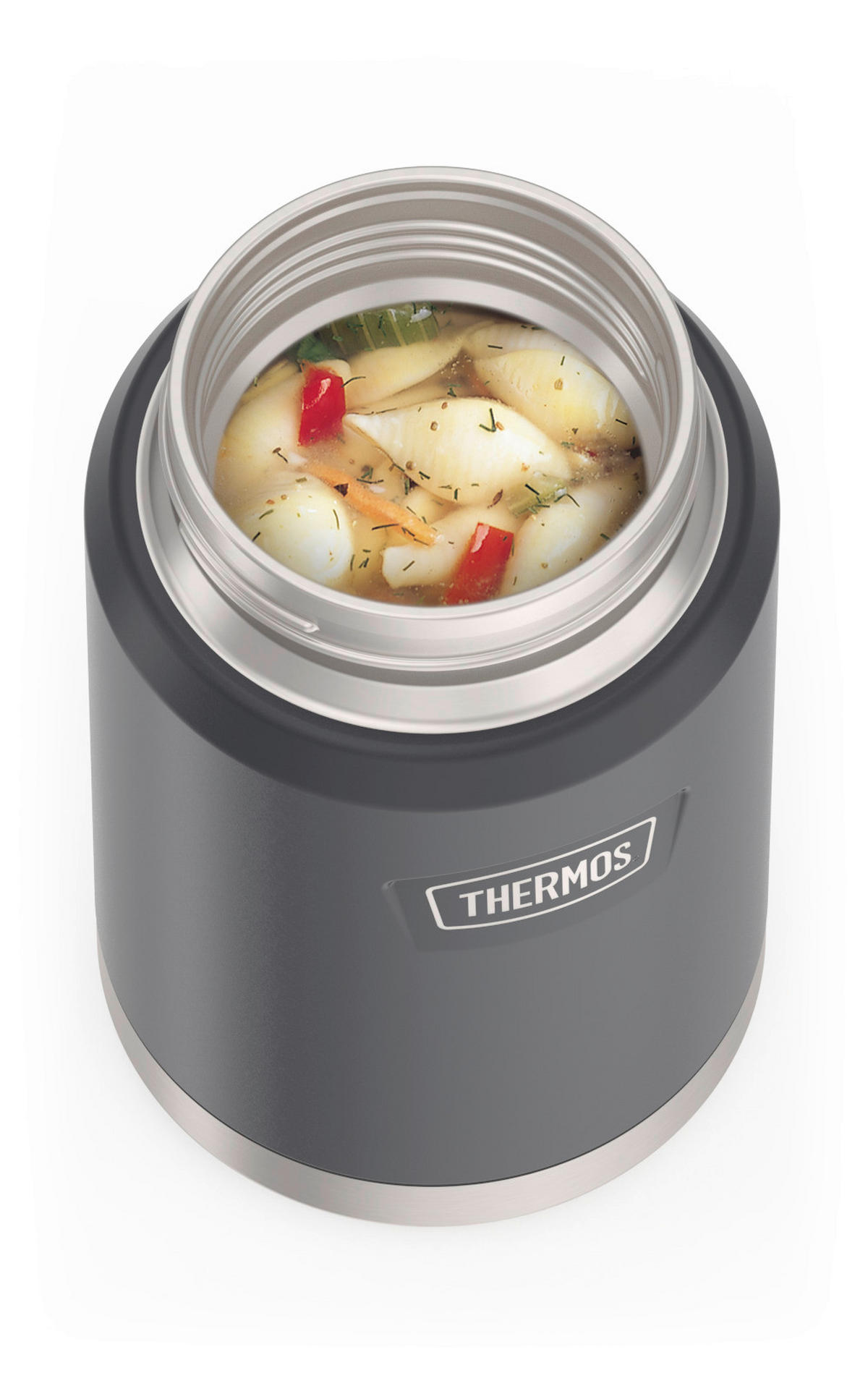 ISOLIERSPEISEGEFÄSS ICON 0,71 L  - Dunkelgrau, Basics, Metall (0,71l) - Thermos