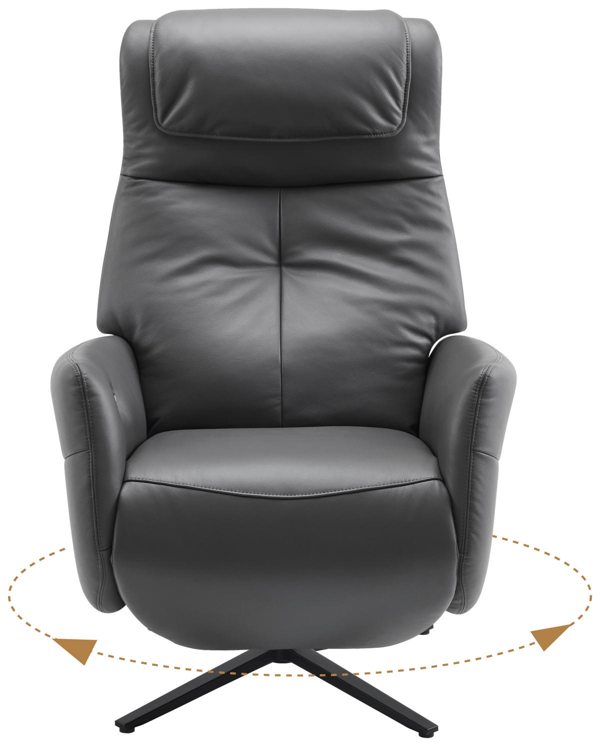 MASÁŽNÍ KŘESLO, kov, textil, kůže, černá, tmavě šedá - černá/tmavě šedá, Design, kov/textil (77/113/86cm) - Xora