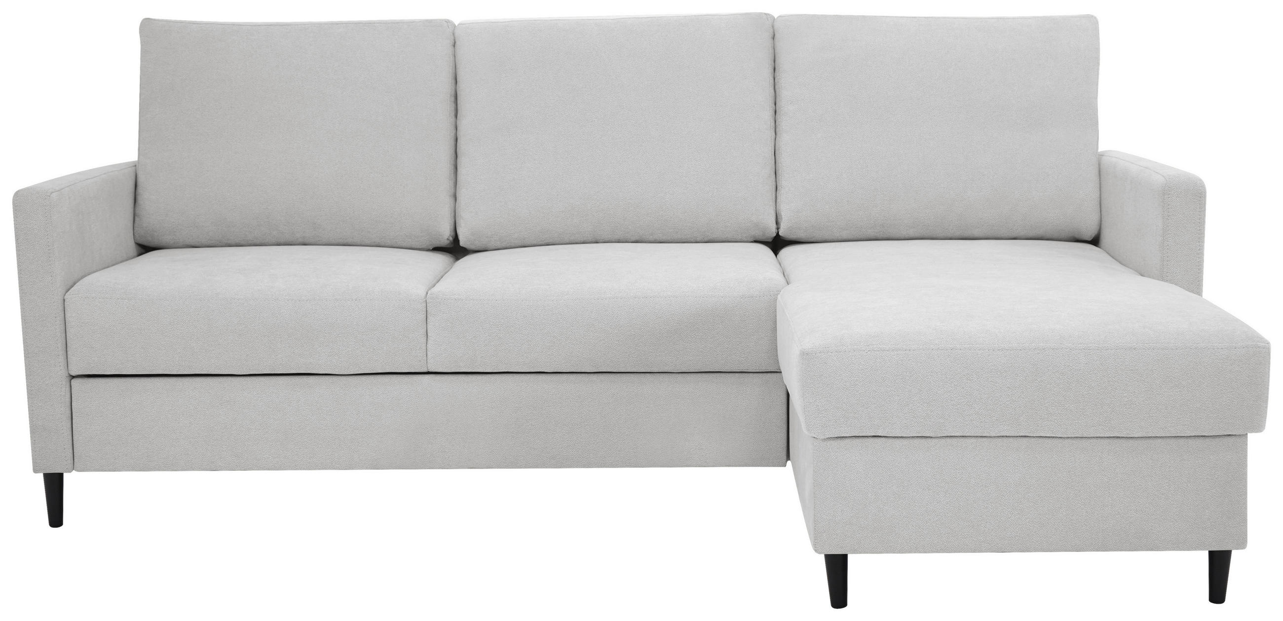 ECKSOFA Beige Chenille  - Beige/Schwarz, KONVENTIONELL, Holz/Textil (159/221cm) - Carryhome