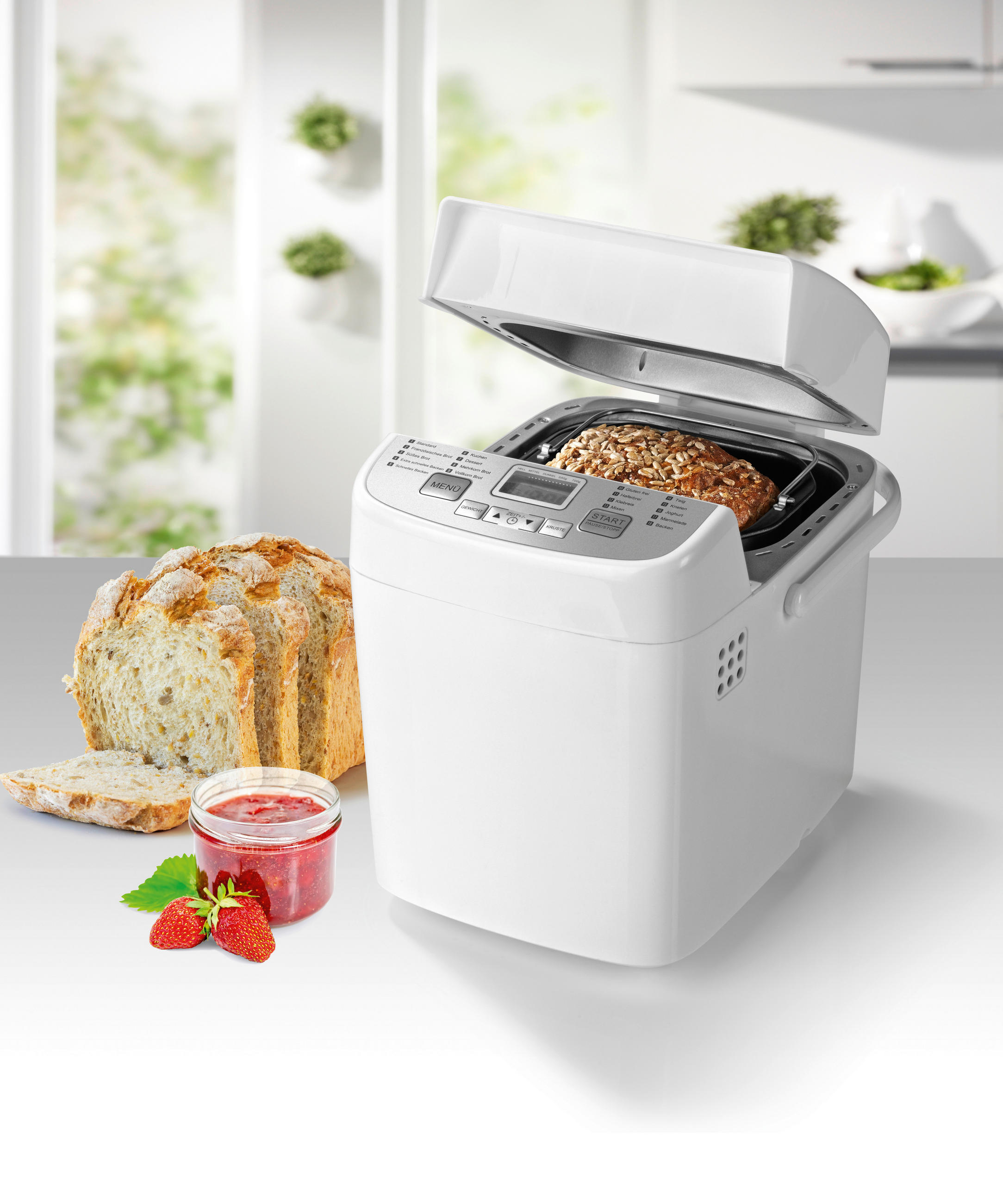 BROTBACKAUTOMAT - Weiß, Basics, Kunststoff/Metall (26/32/34,5cm)