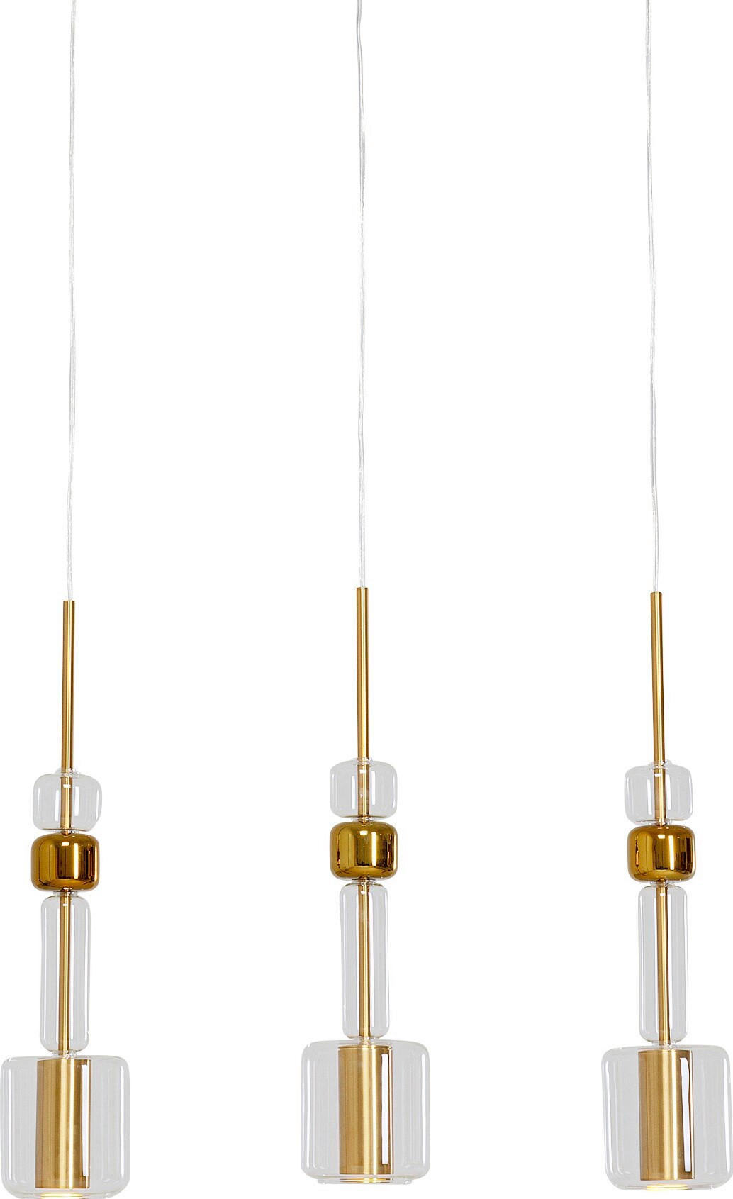 Kare-Design Hängeleuchte Candy Bar Gold, Transparent 73x60x13 cm