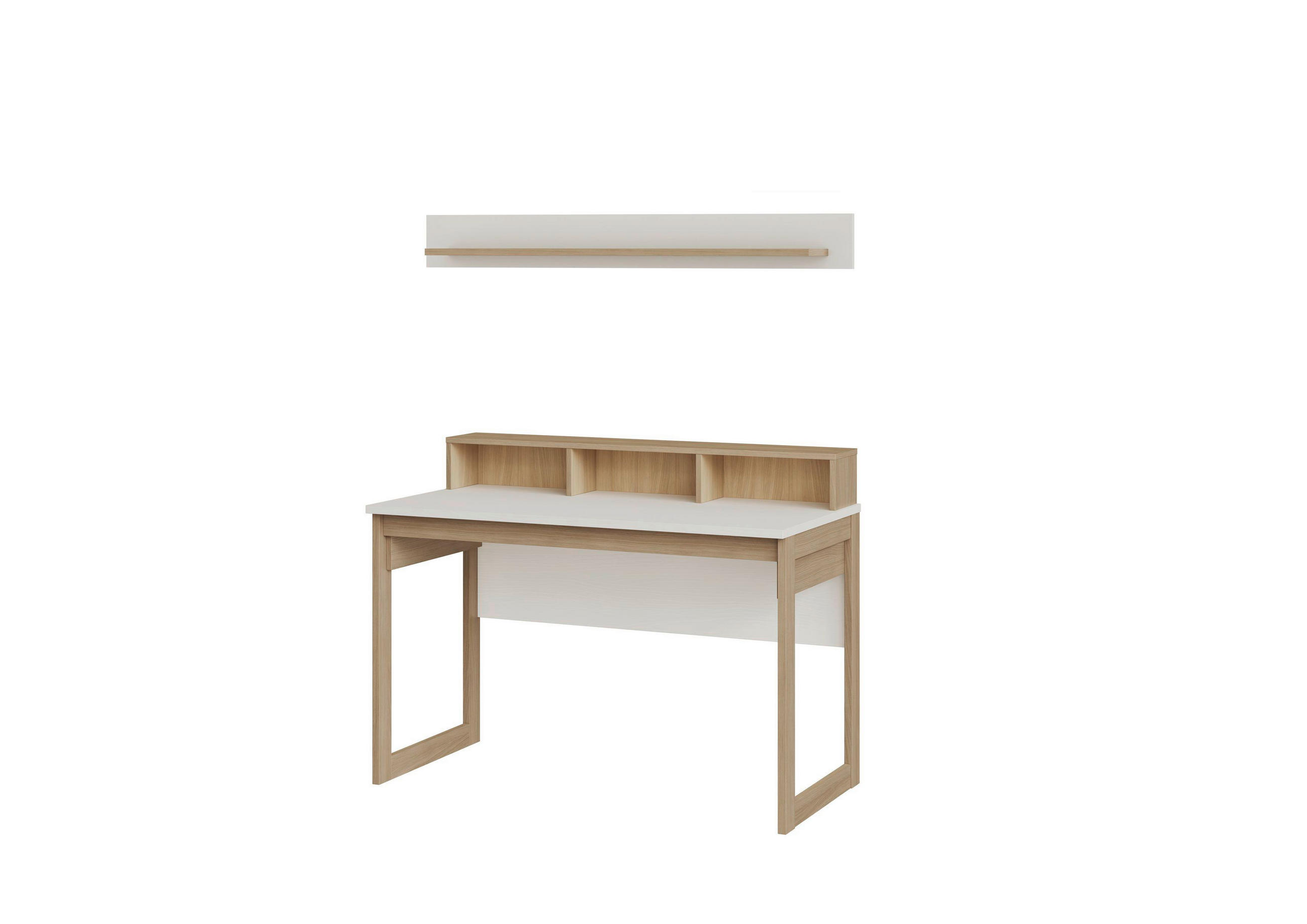 BÜRO erweiterbar, Typenauswahl Weiß - Weiß, Design, Holzwerkstoff (150/170/60cm) - MID.YOU