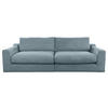 BIGSOFA in Cord Blaugrau  - Blaugrau/Schwarz, Design, Kunststoff/Textil (276/90/109cm) - Sit & More