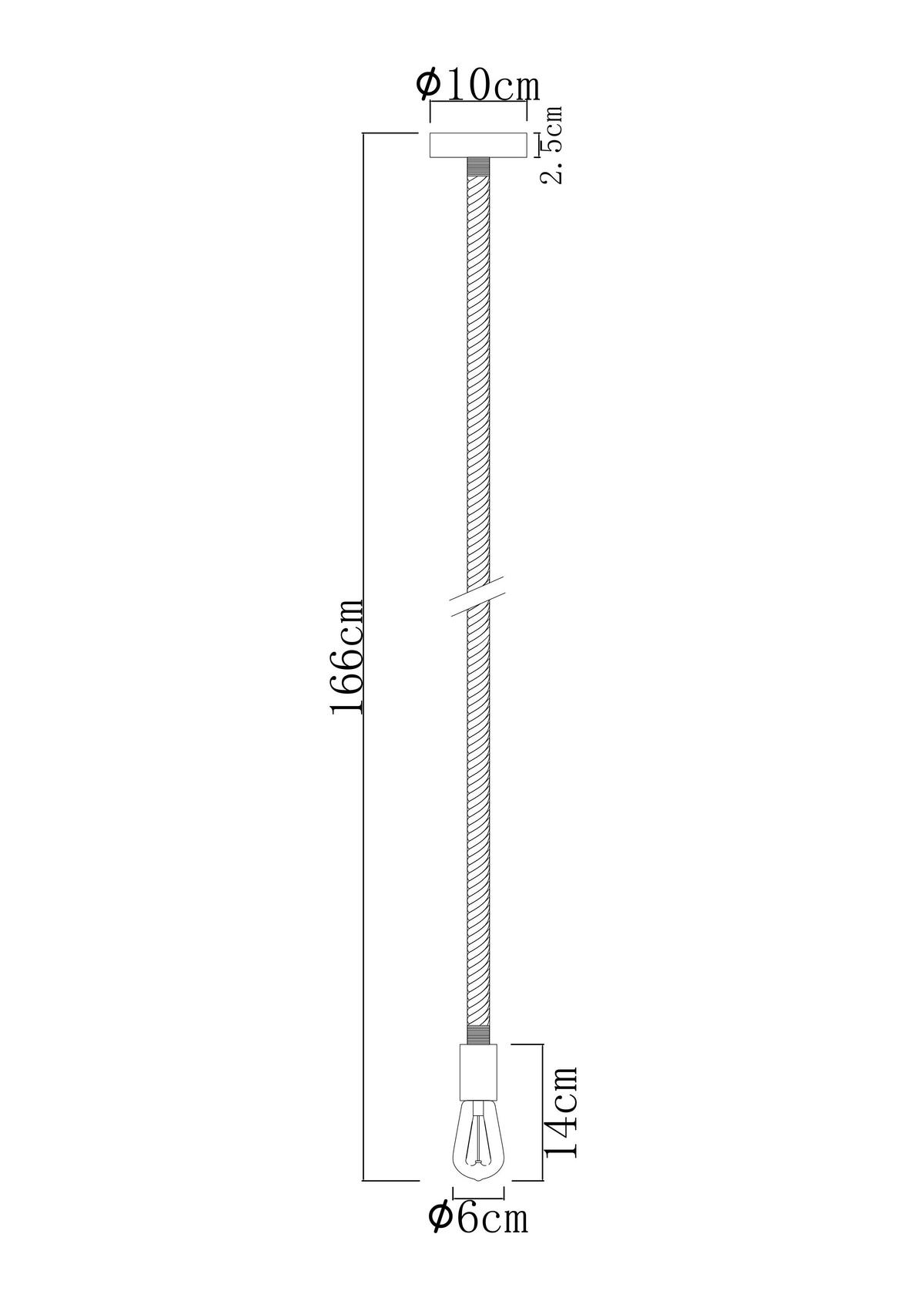 ZÁVĚSNÉ SVÍTIDLO, 10/166 cm  - černá/hnědá, Trend, kov/přírodní materiály (10/166cm)