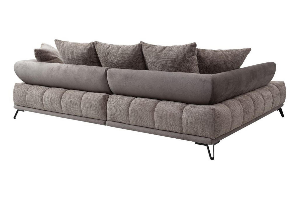 HÖRNSOFFA i chenille taupe  - svart/taupe, Modern, metall/textil (184/262cm) - MID.YOU