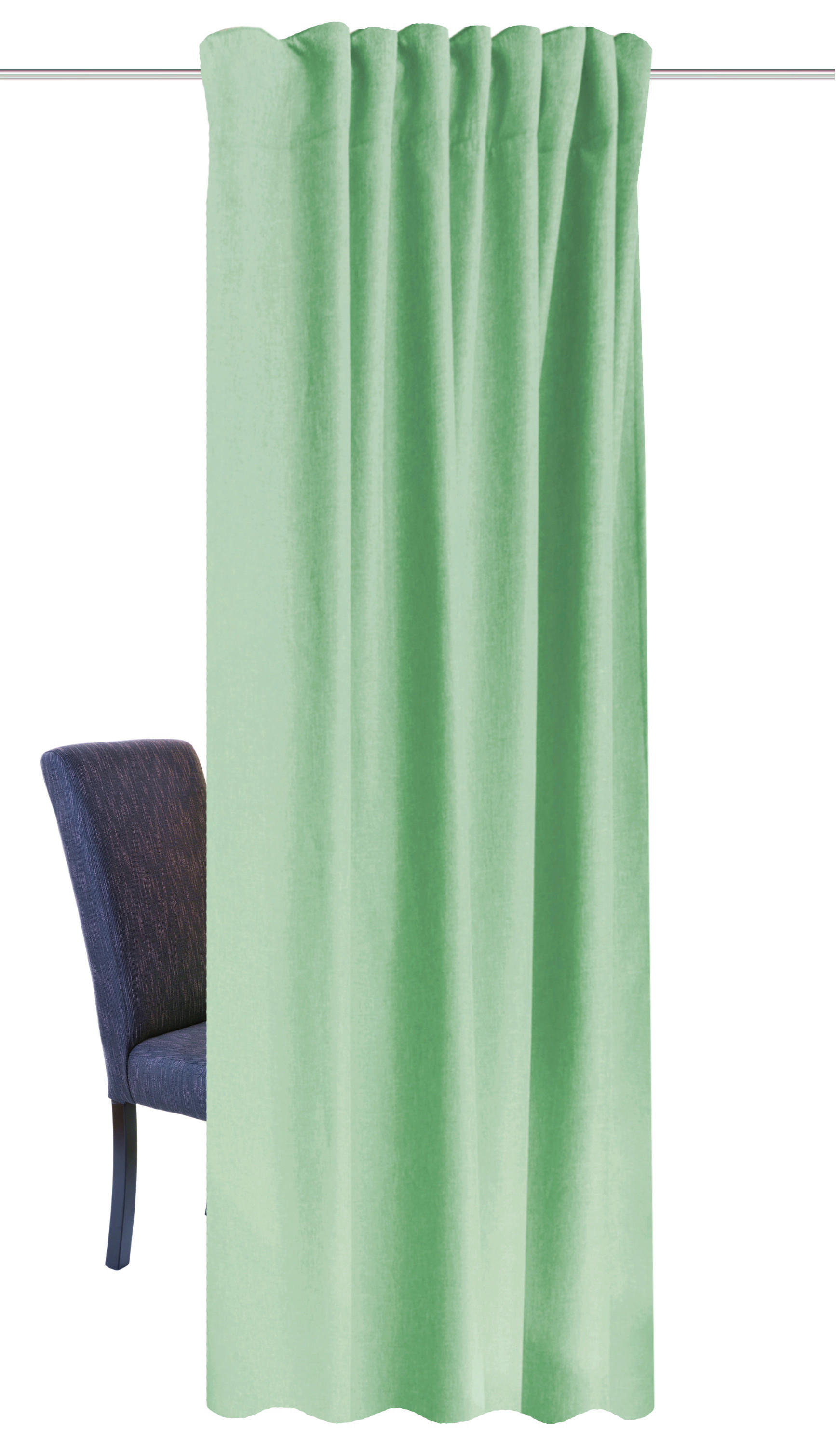 WÄRMESCHUTZVORHANG  blickdicht  135/245 cm   - Mintgrün, Basics, Textil (135/245cm)