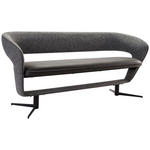 SITZBANK 182/83/62 cm  in Dunkelgrau  - Dunkelgrau/Schwarz, Design, Textil/Metall (182/83/62cm) - Moderano