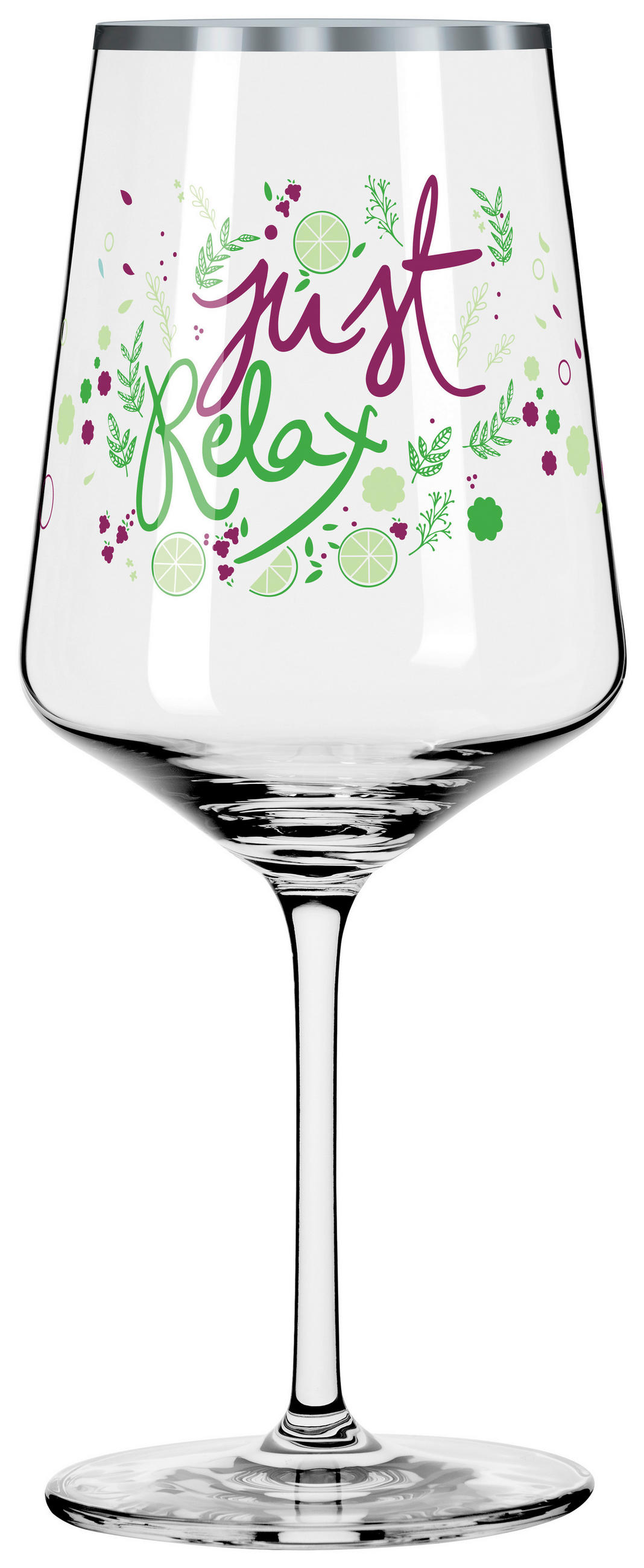 SPRITZERGLAS 544 ml 4-teilig  - Platinfarben/Lila, LIFESTYLE, Glas (20,3/26,6/19,4cm) - Ritzenhoff