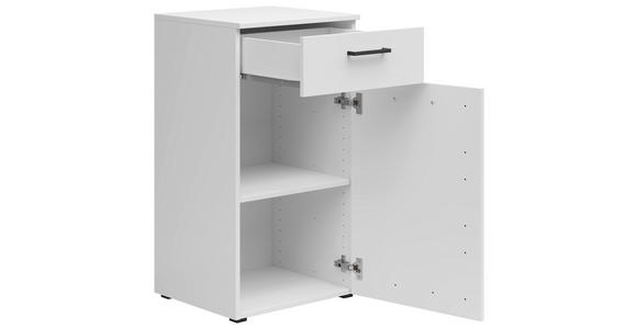 KOMMODE 45/83/40 cm in Weiß - Anthrazit/Schwarz, MODERN, Holzwerkstoff/Kunststoff (45/83/40cm) - Carryhome
