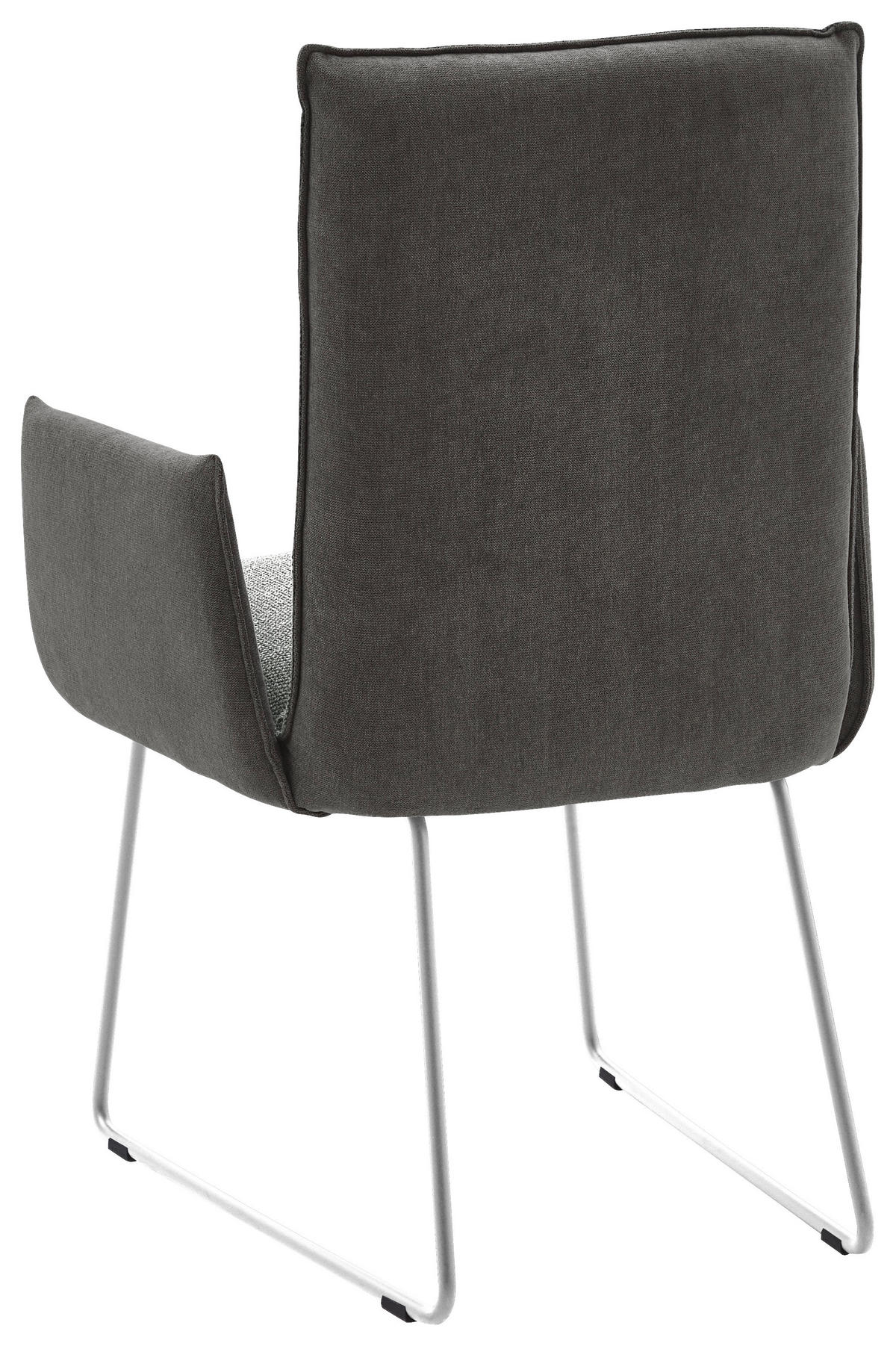 ARMLEHNSTUHL  in Stahl Flachgewebe  - Edelstahlfarben/Dunkelgrau, Design, Textil/Metall (59/93/59cm) - Dieter Knoll