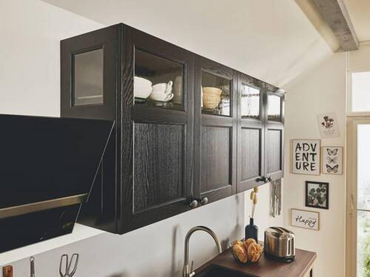 EINBAUKÜCHE BRISTOL  - Schwarz, LIFESTYLE, Holzwerkstoff - Moderano