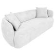 BIGSOFA in Flachgewebe Weiß  - Schwarz/Weiß, KONVENTIONELL, Kunststoff/Textil (228/73/103cm) - Ambia Home