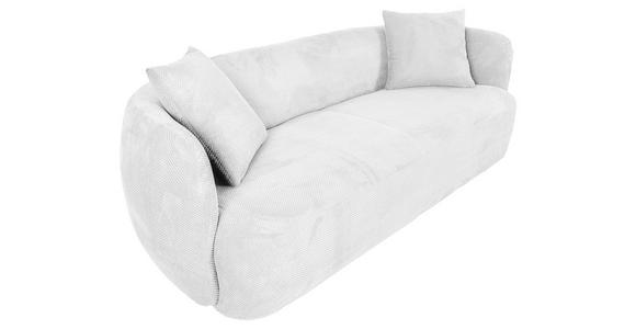 BIGSOFA Flachgewebe Weiß - Schwarz/Weiß, KONVENTIONELL, Kunststoff/Textil (228/73/103cm) - Ambia Home