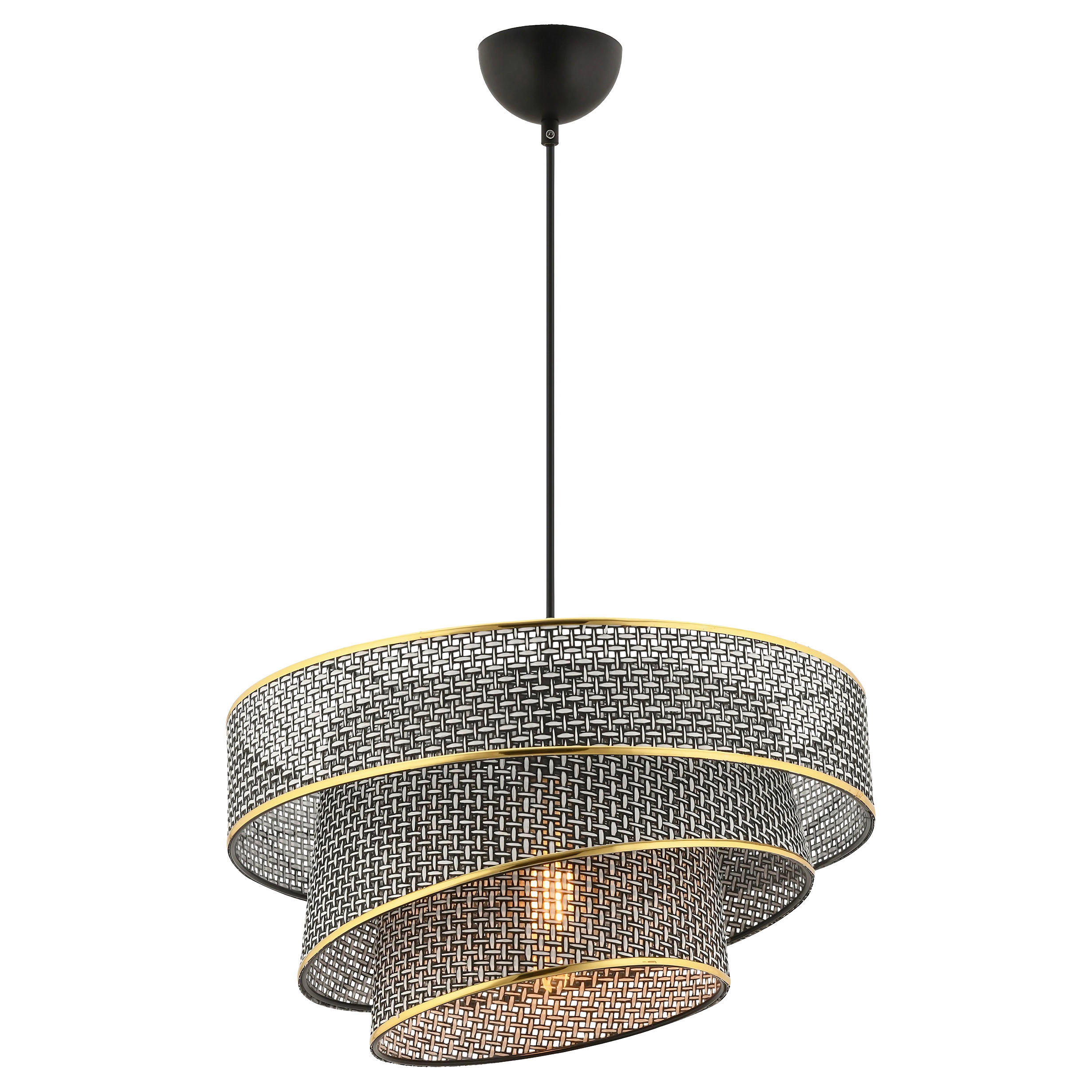 HÄNGELEUCHTE 40/72 cm   - Goldfarben/Grau, Design, Textil/Metall (40/72cm) - P & B