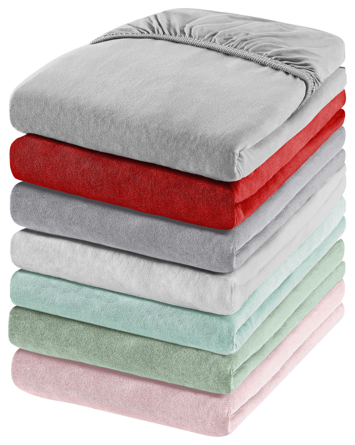 SPANNBETTTUCH FLORENZ Jersey  - Weiß, Basics, Textil (90-100/200-220cm) - Novel