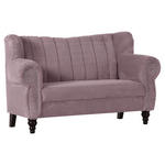 SOFA in Cord Flieder  - Dunkelbraun/Flieder, Design, Holz/Textil (168/96/75cm) - Ambia Home