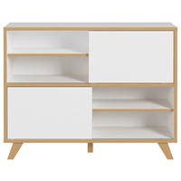 AKTENREGAL Weiß, Eichefarben  - Eichefarben/Weiß, KONVENTIONELL, Holz/Holzwerkstoff (120/92/40cm) - Germania