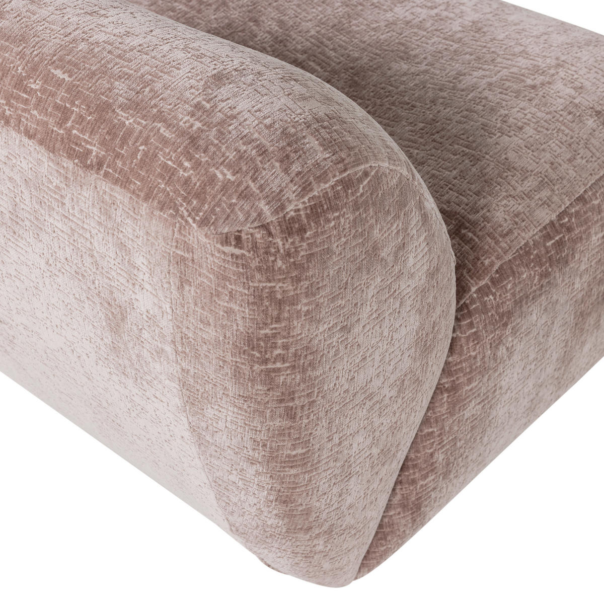 SESSEL in Samt Hellrosa  - Hellrosa, MODERN, Kunststoff/Textil (76/74/92cm) - Livetastic