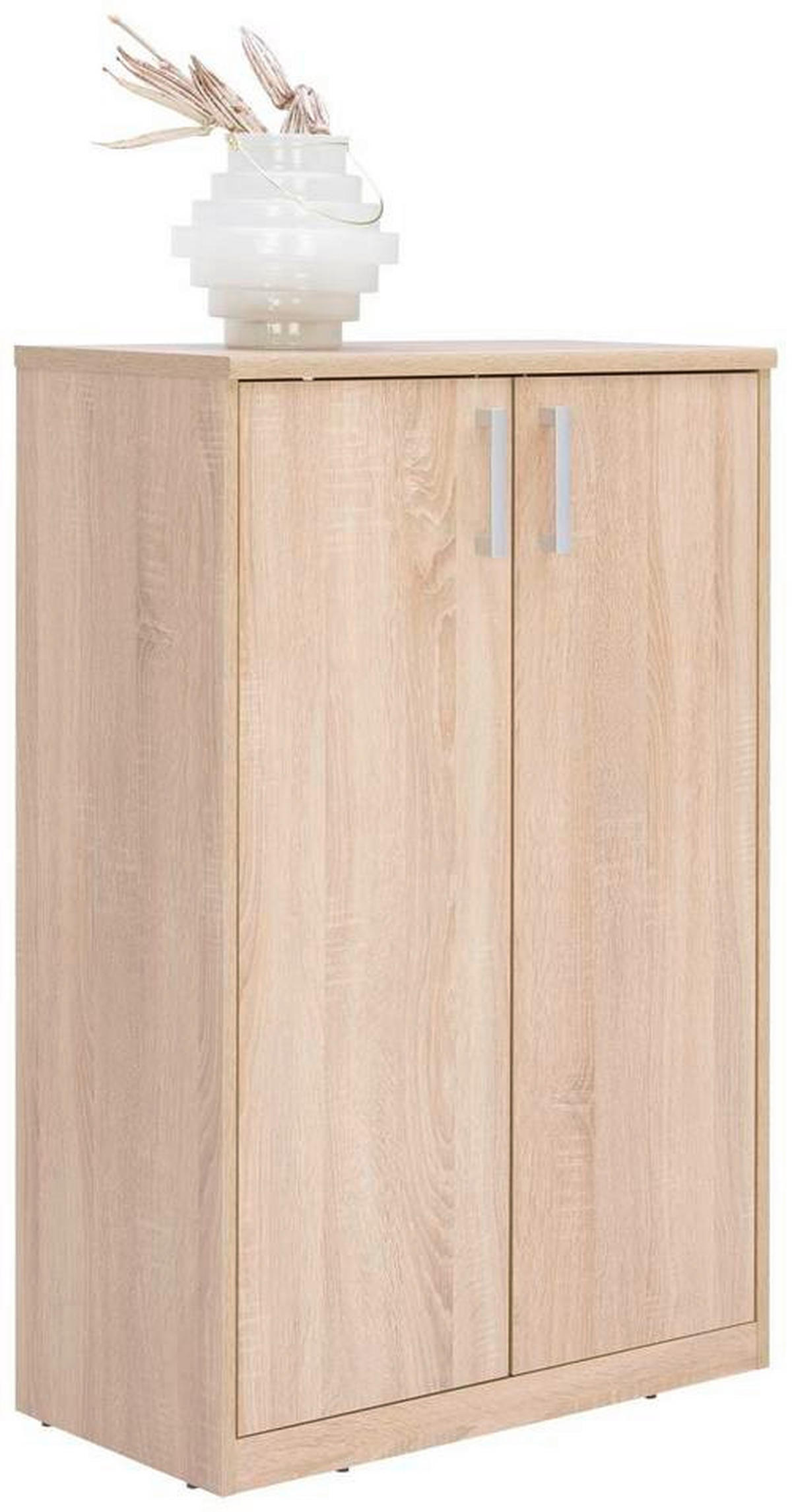 KOMÓD 72/110/36 cm  - ezüst/fekete, Konventionell, faalapú anyag/fém (72/110/36cm) - Xora