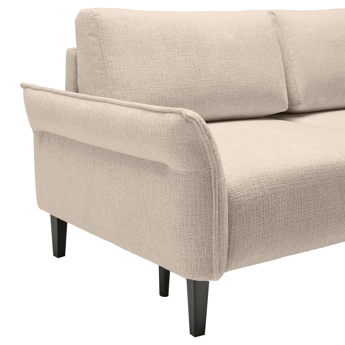 3-SITS SOFFA i vävt tyg beige  - beige/svart, Modern, trä/textil (183/85/92cm) - MID.YOU