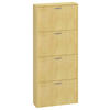 SCHUHSCHRANK Honigeiche  - Honigeiche/Silberfarben, Design, Holzwerkstoff/Kunststoff (59/144/17cm) - MID.YOU